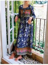 Load image into Gallery viewer, Floral Print,Bohemian Maxi Dress,Boho Sundress
