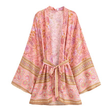 Load image into Gallery viewer, Boho Short Robe,Beach Bohemian Kimono ,Bikini Cover-ups