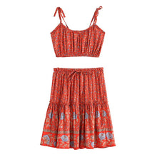 Load image into Gallery viewer, Gypsy Floral 2 Pieces Sets,Rayon Cotton Boho Sets