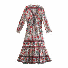 Load image into Gallery viewer, Maxi Dress, Boho Sundress,Floral Print