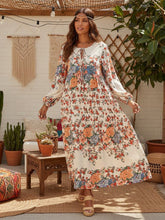 Load image into Gallery viewer, Multi Floral Print, Bohemian Maxi Dress, Boho Dress