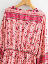 Load image into Gallery viewer, Mini Dress, Boho Sundress,Front Button Ruffles