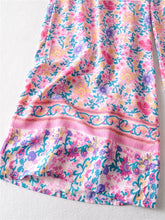 Load image into Gallery viewer, Pink Floral Print, Two Piece Outfits ,Boho Sets