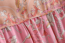 Load image into Gallery viewer, Tie Neck Floral Print ,mini Dress,Boho Dress