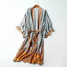 Load image into Gallery viewer, Pink Floral Print,Bohemian Kimono,Boho Robe
