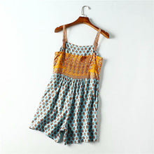 Load image into Gallery viewer, Floral Print ,Bohemian Beach Playsuit , Strapless Boho Bodysuit