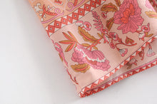 Load image into Gallery viewer, Tie Neck Floral Print ,mini Dress,Boho Dress