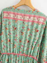 Load image into Gallery viewer, Mini Dress, Boho Sundress,Front Button Ruffles