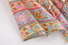 Load image into Gallery viewer, Peacock Floral Print ,bohemian Kimono,Boho Short Robe