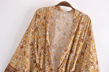 Load image into Gallery viewer, Bohemian Robe ,Boho Kimono,Floral Print