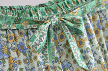 Load image into Gallery viewer, Boho Sets,Long Pants and Tops,Green Floral Print