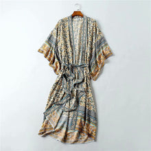 Load image into Gallery viewer, Boho Kimono , Bikini Cover-ups,Batwing Sleeve