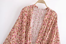 Load image into Gallery viewer, Ave Floral,bohemian Robe,Boho Kimono