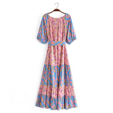 Load image into Gallery viewer, Floral Print ,Bohemian Maxi Dress,Boho Sundress