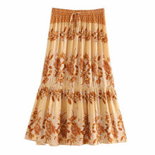 Load image into Gallery viewer, Boho Skirt, Midi Skirt, Wild Flower