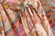 Load image into Gallery viewer, Peacock Floral Print ,Boho Kimono,bohemian Short Robe Kimono