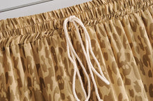 Load image into Gallery viewer, Leopard Printed Ruffles Tassel ,Bohemian Pleated Skirt,Boho Mini Skirt