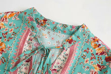 Load image into Gallery viewer, Boho Blouse, Vintage Blouse,Floral Print