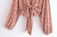 Load image into Gallery viewer, Floral Print,bohemian Blouses,boho Shirt