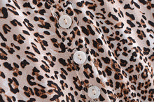 Load image into Gallery viewer, Leopard Floral Print ,Bohemian Mini Dress,Boho Dresses