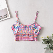 Load image into Gallery viewer, Pink Floral Print, Two Piece Outfits ,Boho Sets