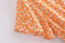 Load image into Gallery viewer, Orange Print ,Boho Dress,Bohemian Wrap Dress