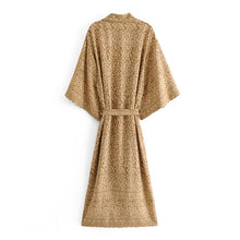 Load image into Gallery viewer, Boho robe,Bohemian Kimono , Leopard Floral