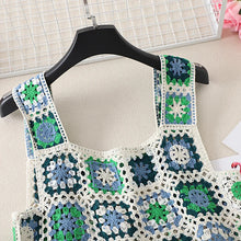 Load image into Gallery viewer, Hollow Out Tank Tops Bohemian Vest Boho Rainbow Tassel Knitted Camis