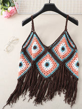 Load image into Gallery viewer, Hollow Out Floral EmbroideryBohemian Knitted Boho Camis