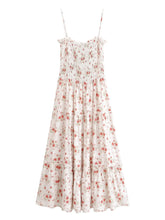 Load image into Gallery viewer, Floral Print Maxi Dress Boho Strap Tiered Dress Vacation Robe