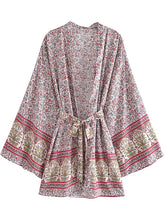 Load image into Gallery viewer, Bohemian Kimino ,Short Robe , Boho Bikini Cover-ups
