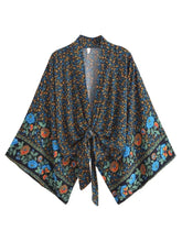 Load image into Gallery viewer, Bohemian Kimono, Boho Bikini Cover-ups,Red Floral