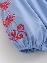 Load image into Gallery viewer, Retro Floral Emberoidered, Linen Cotton Vacation, Boho Maxi Dress