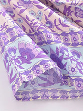Load image into Gallery viewer, Bohemian Kimono, Boho Bikini Cover-ups,Purple Floral