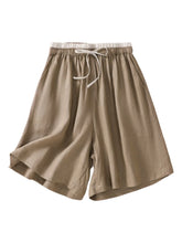 Load image into Gallery viewer, Contrast Color, Linen Cotton Shorts ,Bohemian Sunmmer Short