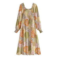Load image into Gallery viewer, Bohemian Midi Dress,Long Sleeve Dresses