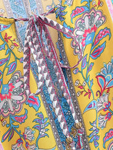 Load image into Gallery viewer, Blue Floral Print ,Bohemian Maxi Dress,Boho Dress