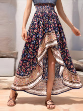 Load image into Gallery viewer, Floral Print,High Low Bohemian Skirt,Boho Skirts