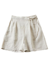 Load image into Gallery viewer, Solid Linen Cotton Shorts,Boho Shorts