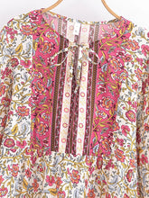 Load image into Gallery viewer, Boho Blouse Shirt,Bohemian Blusas,Floral Print