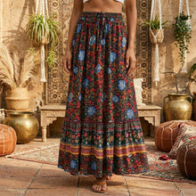 Load image into Gallery viewer, Boho Skirt, Maxi Skirt, Wild Flower