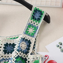 Load image into Gallery viewer, Hollow Out Tank Tops Bohemian Vest Boho Rainbow Tassel Knitted Camis