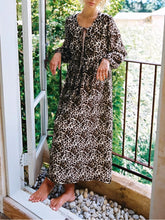 Load image into Gallery viewer, Leopard Print,Bohemian Dress,Boho Dress Robe