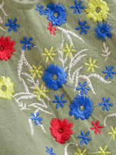 Load image into Gallery viewer, Floral Embroidery, Linen Cotton Blouse, Boho Shirts