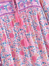 Load image into Gallery viewer, Pink Floral Print ,Beach Bohemian Maxi Dresses ,Boho Dress