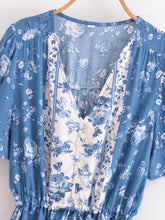 Load image into Gallery viewer, Deep V-neck ,Beach Mini Dress,Boho Dress