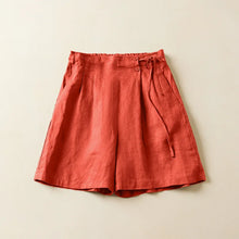 Load image into Gallery viewer, Linen Cotton Shorts Beach Boho Shorts