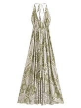 Load image into Gallery viewer, Floral Print ,Backless Sexy Beach Bohemian Dress,, High-Low Boho Dress