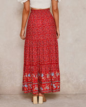 Load image into Gallery viewer, Floral Print , Bohemian Skirt ,Boho Maxi Skirts