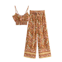 Load image into Gallery viewer, Floral Print,Two Piece Outfits , Boho Sets